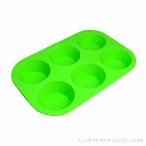Classic round silicone candy tray with 6-cavity